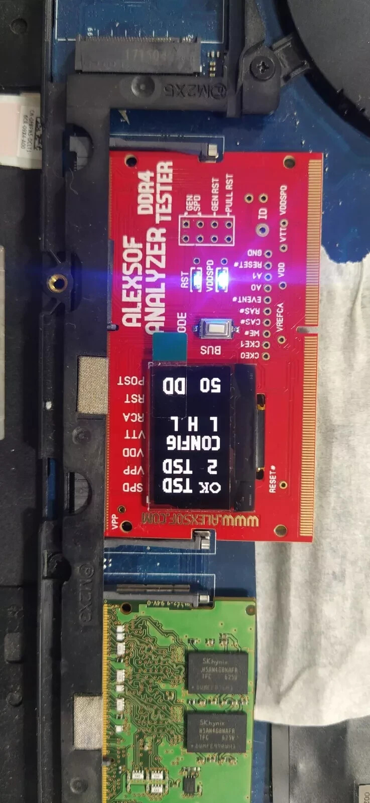 DDR4 +DDR3 LAPTOP RAM VOLTAGE TESTER measuring voltages,POST codes activities