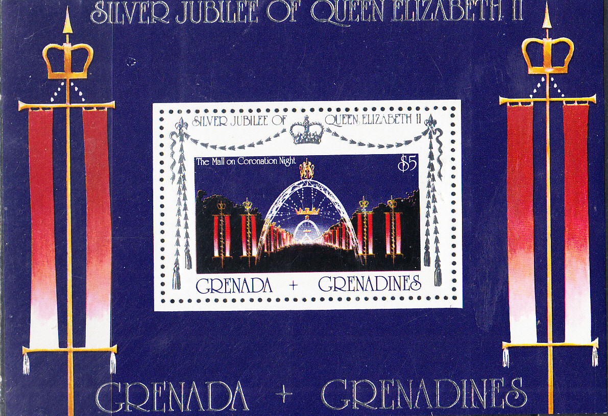 W GRENADA GRENADINES 0216 QUEEN ELIZABETH SILVER JUBILEE