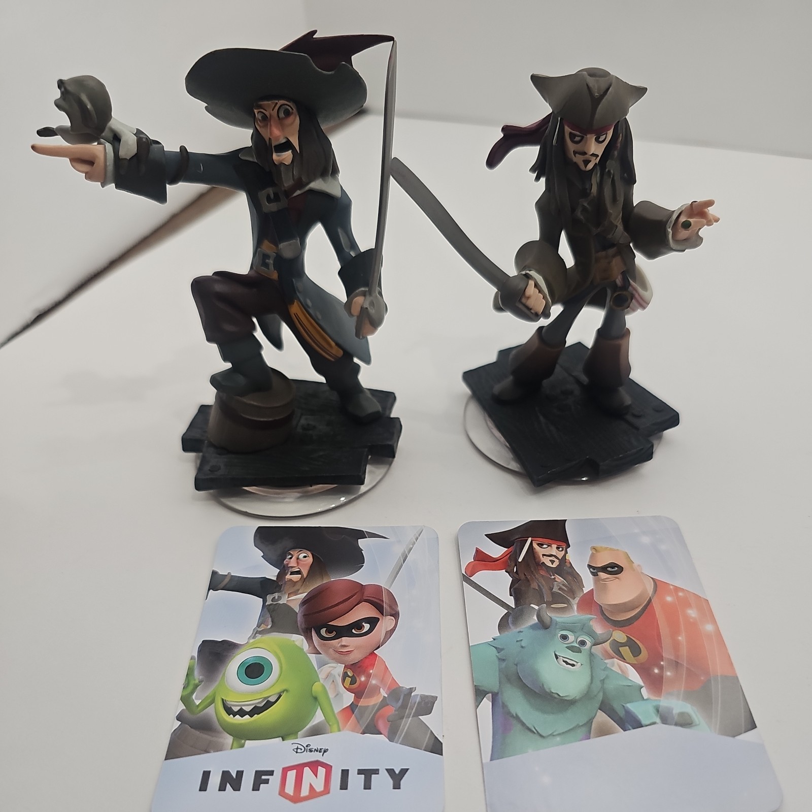 Disney Infinity 1.0 Figures Pirates Of The Carribbean Jack Sparrow & Barbossa