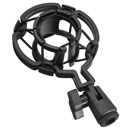 ThtRht 2 Pack Microphone Shock Mount Clip Universal Mic Mounts black
