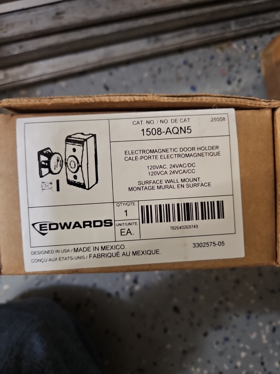 New Edwards Door Holders 1508-AQN5 Surface Wall Mount.
