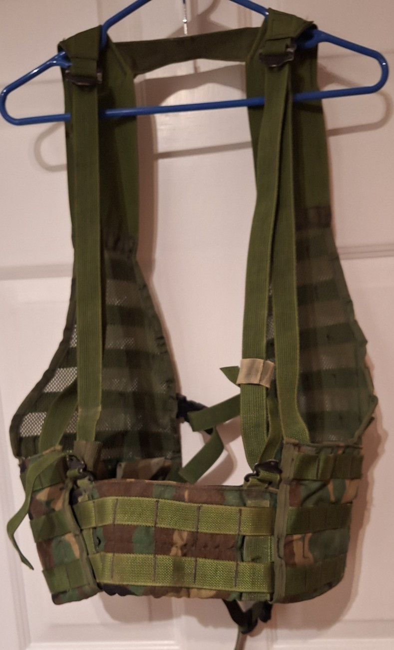 US Military Woodland BDU Molle II Fighting Load Carrier Vest Specialty Defense