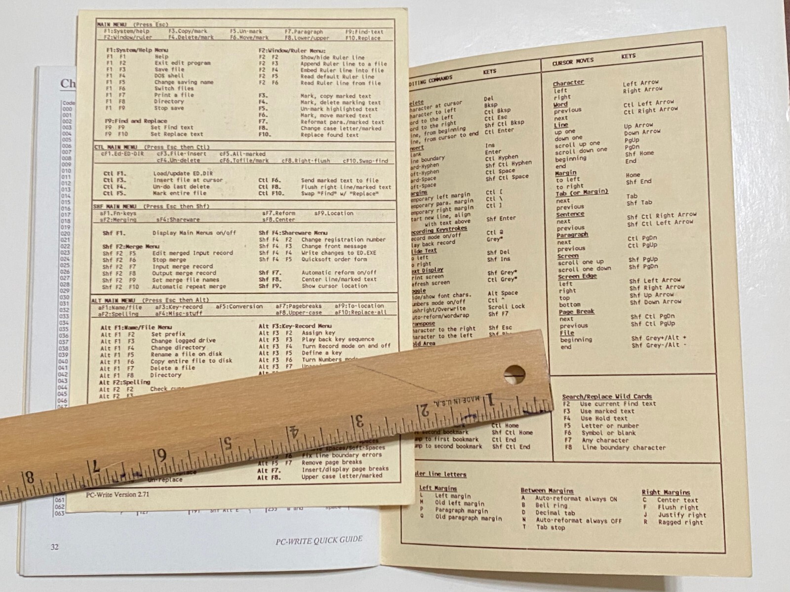 Rare Vintage 1987 Quicksoft PC-Write Version 2.71 Computer Software Quick Guide