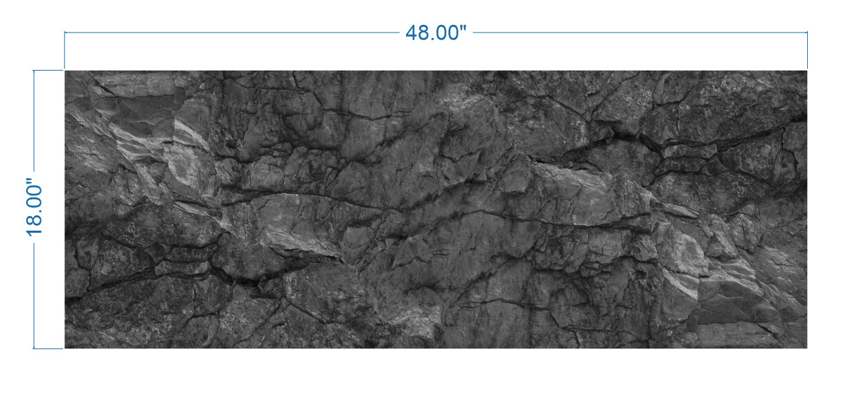 Aquarium Background Rock Wall - vinyl graphic adhesive AQ0028