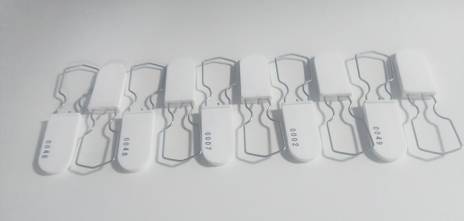 White Security Meter Seal Water Electric Clasp Plastic Padlock Qty of 10