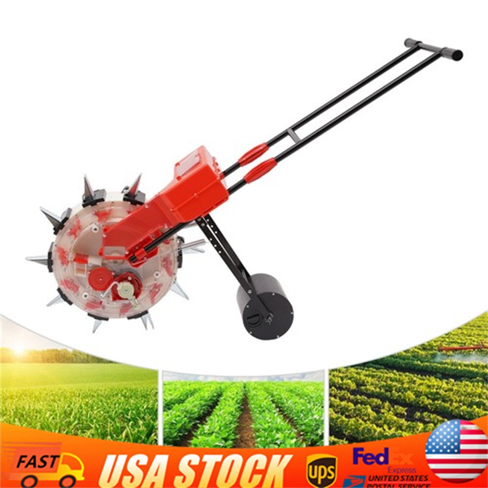 Garden Seeder Metal Precision Garden Push Seeder Walk-Behind Row Crop Planter