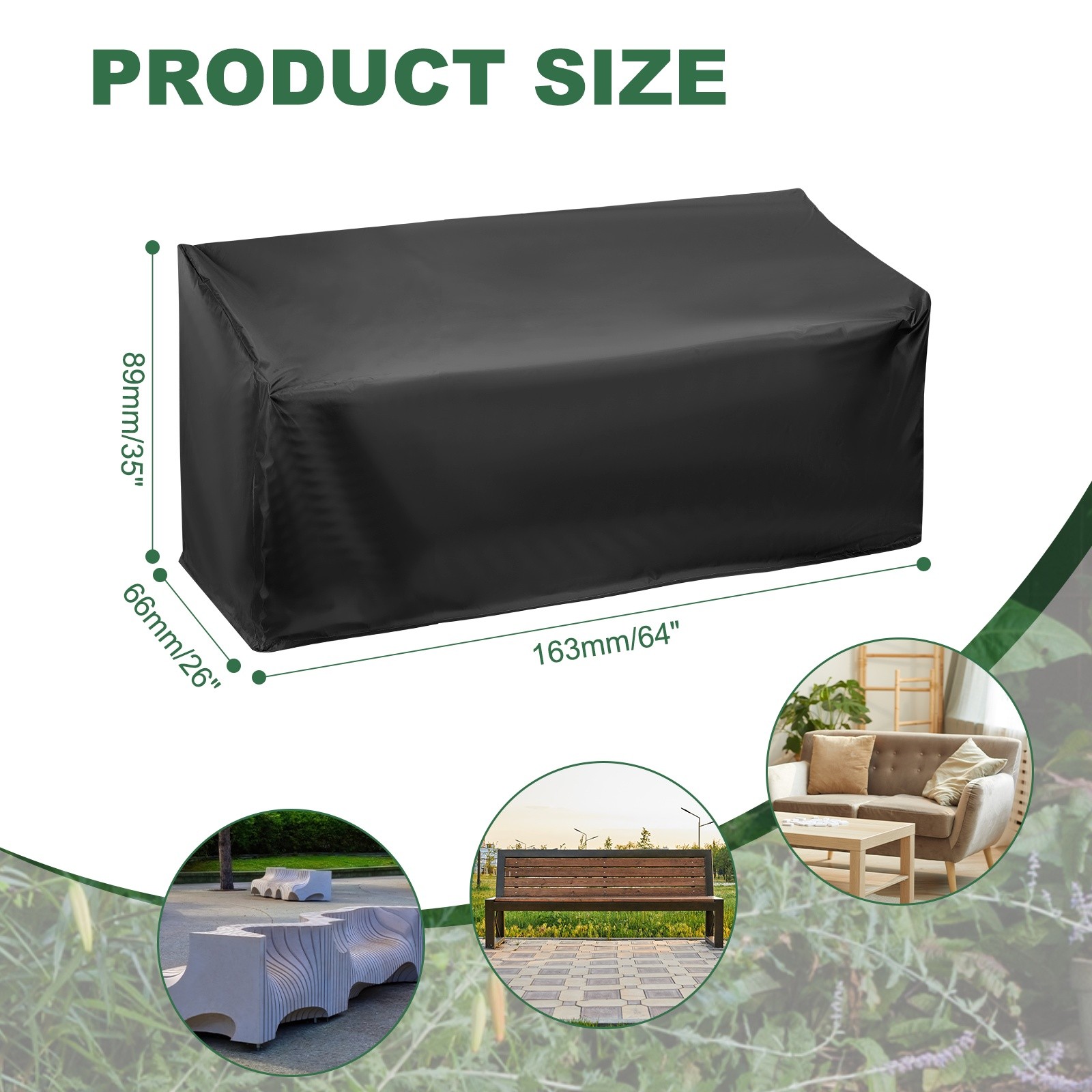 210D Folding Table Storage Bag with Handle, 64" x 26" x 35", Black