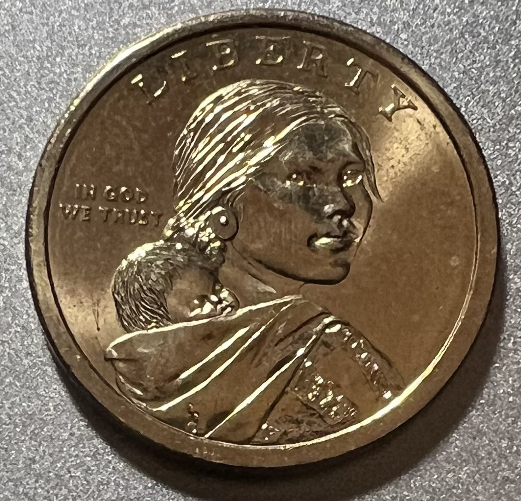 COLORIZED 2015 NATIVE AMERICAN DOLLAR - (COLORIZED REVERSE)