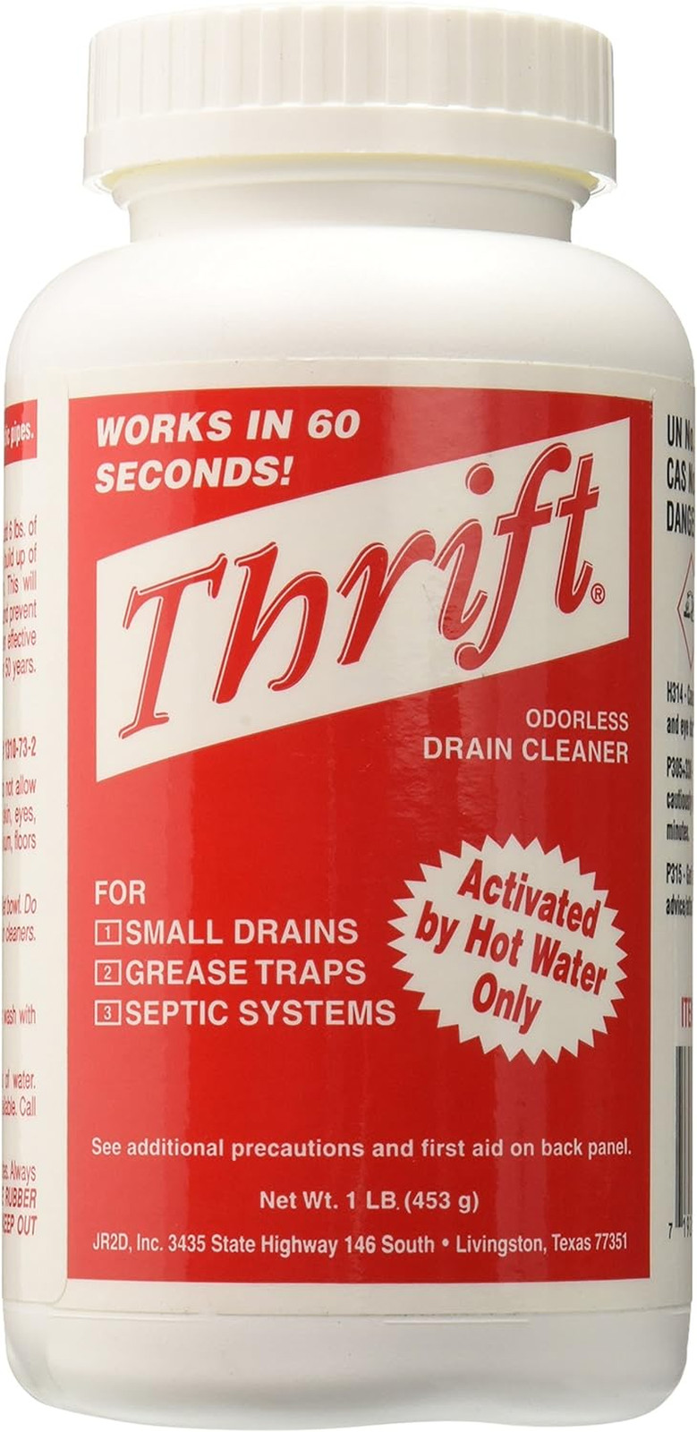 T-100 Alkaline Based 1-Pound Granular Drain Cleaner,Red