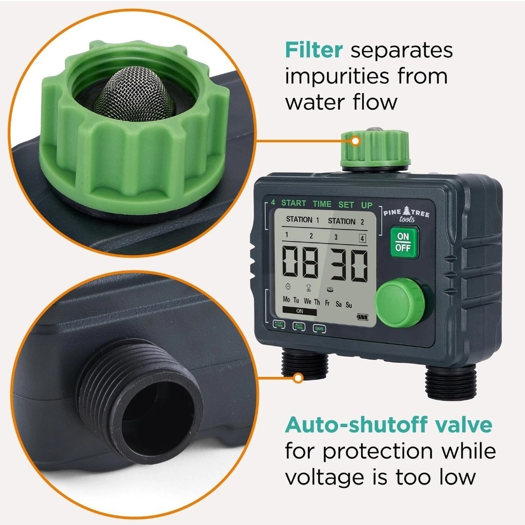 Hose Timer - Programmable Water Timer for Garden Hose Automatic & Manual (B3-B15