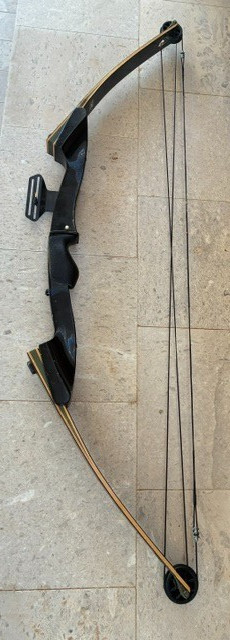 Vintage AMF Voit Wing Thunderbird Compound Bow Inlaid Wood Made in USA