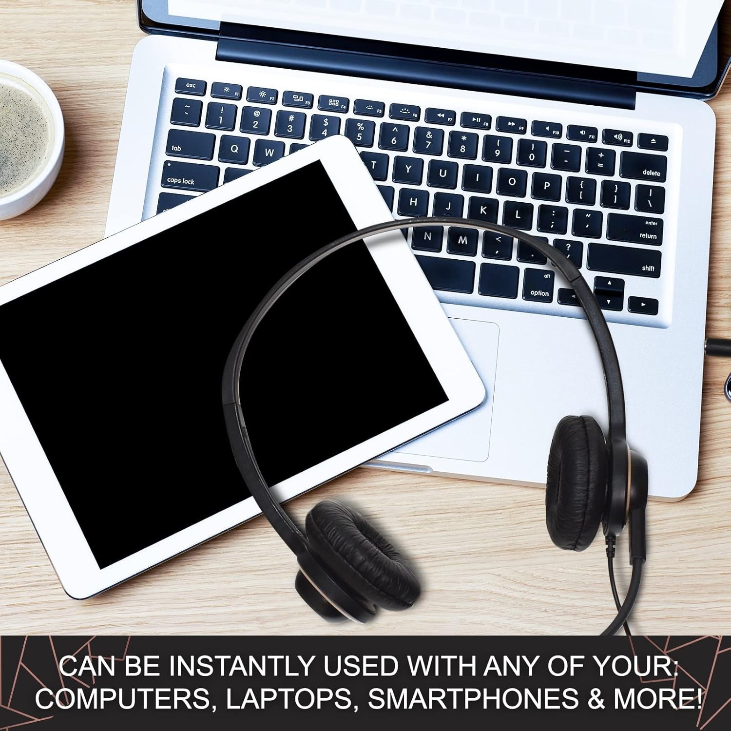 Headset with Microphone - Noise Canceling Computer Headset for Office, Meetin...
