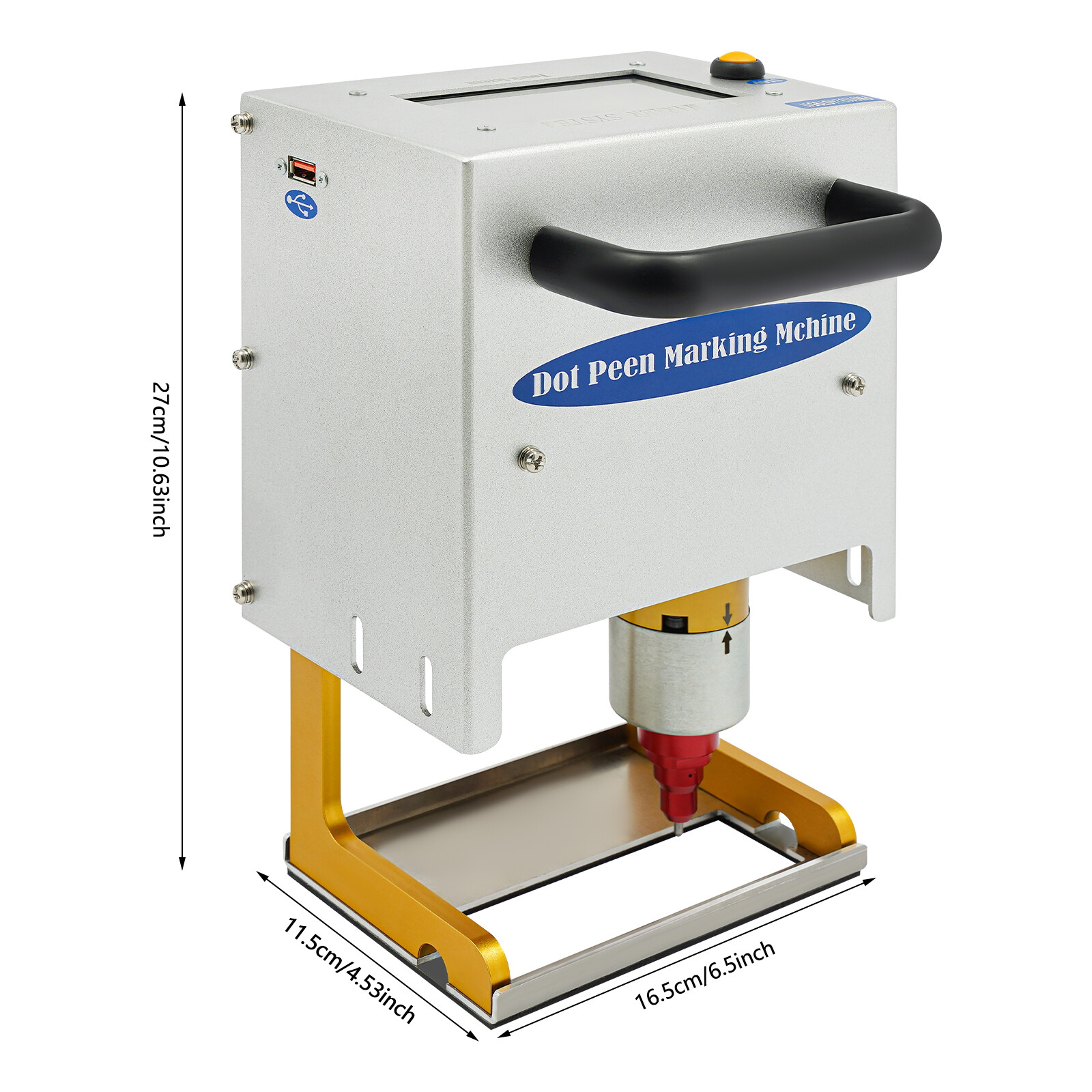 Portable Metal VIN Code Engraving Printer Touch Screen Dot Peen Marking Machine