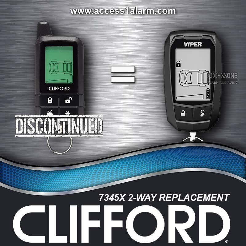 Clifford 7345X 2-Way LCD Replacement Remote Control EZSDEI489 - NEW Viper 7347V