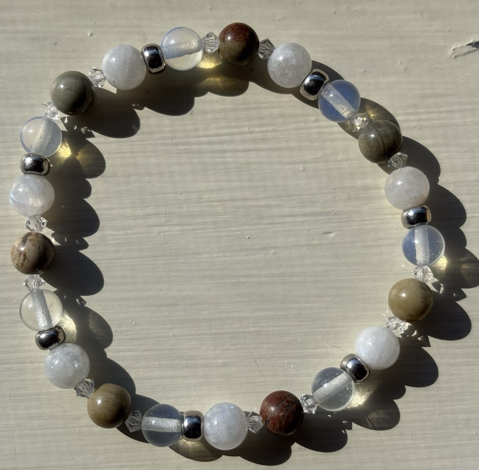 Stunning Gemstone Bracelet - Astrophyllite, Moonstone & Opalite