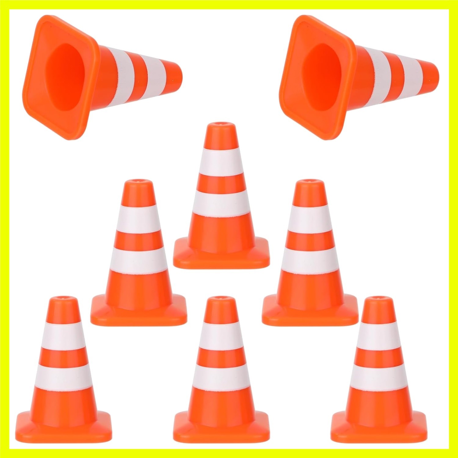 8pcs Mini Traffic Cones, 1.4 Inch Miniature Traffic Cones Plastic Barricades ...