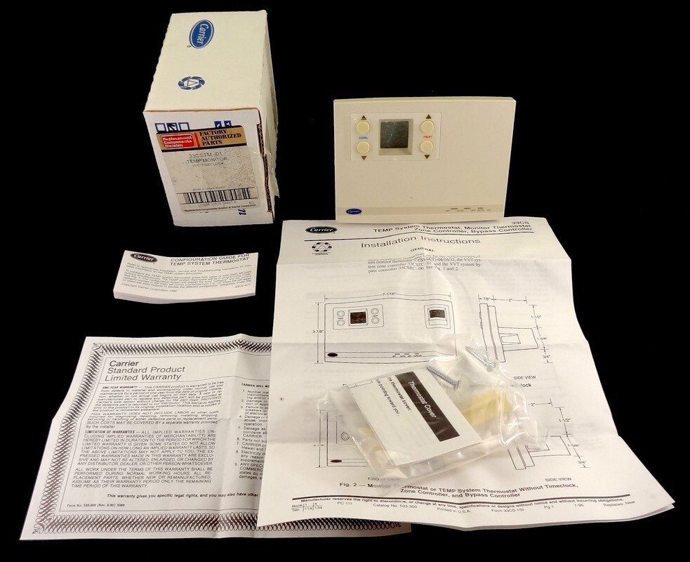 Carrier 33CSTM–01 Temperature Monitor Without Time Clock, New In Box