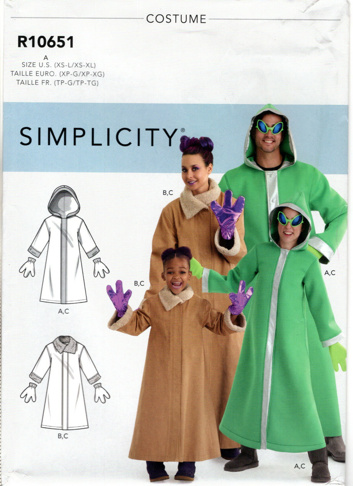 "Child's, Teens' & Adults' Costumes" ©2020 SIMPLICITY Sewing Pattern R10651 NEW