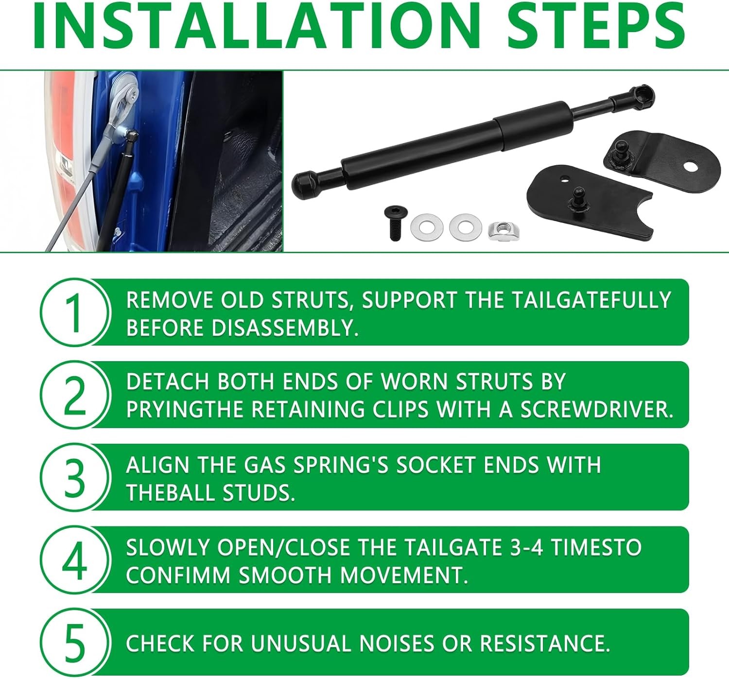 Tail Gate Mods Damper Kit, Tailgate Slow Drop Accessories Compatible with 2022 2