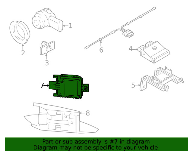 Genuine Audi Blind Spot Detection System Warning Sensor 2Q0-907-686-E