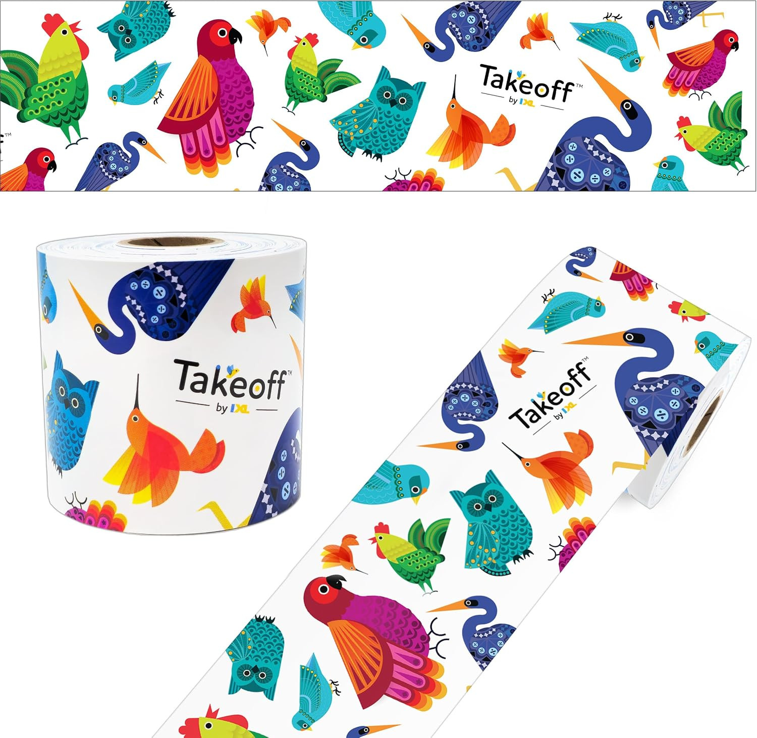 IXL Takeoff Bulletin Board Borders Feathered Friends Birds 3 in x 65 Ft Roll