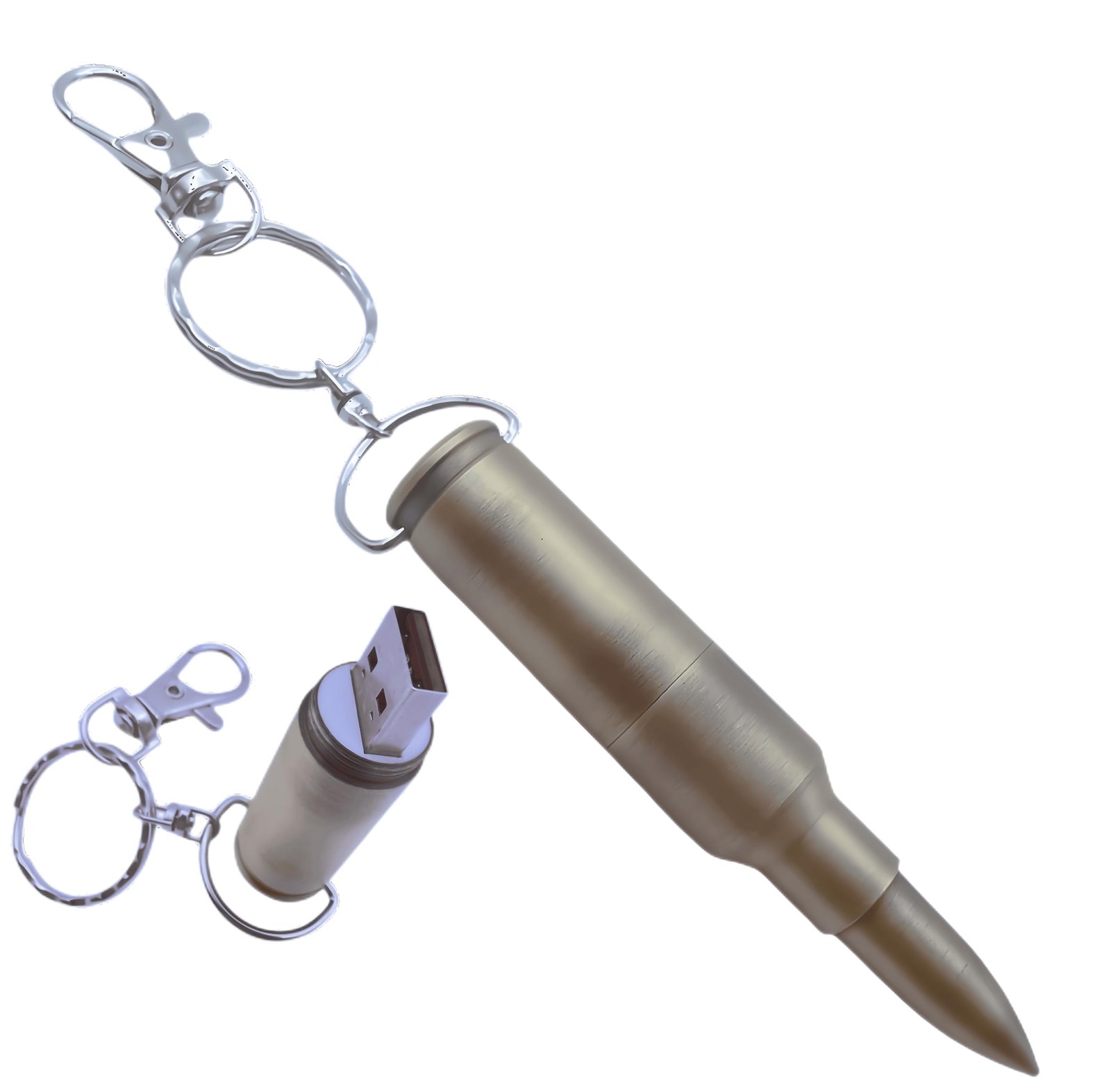 WooTeck 64GB Metal Shining Bullet USB Flash Drive Memory 64GB, Bullet/Bronze