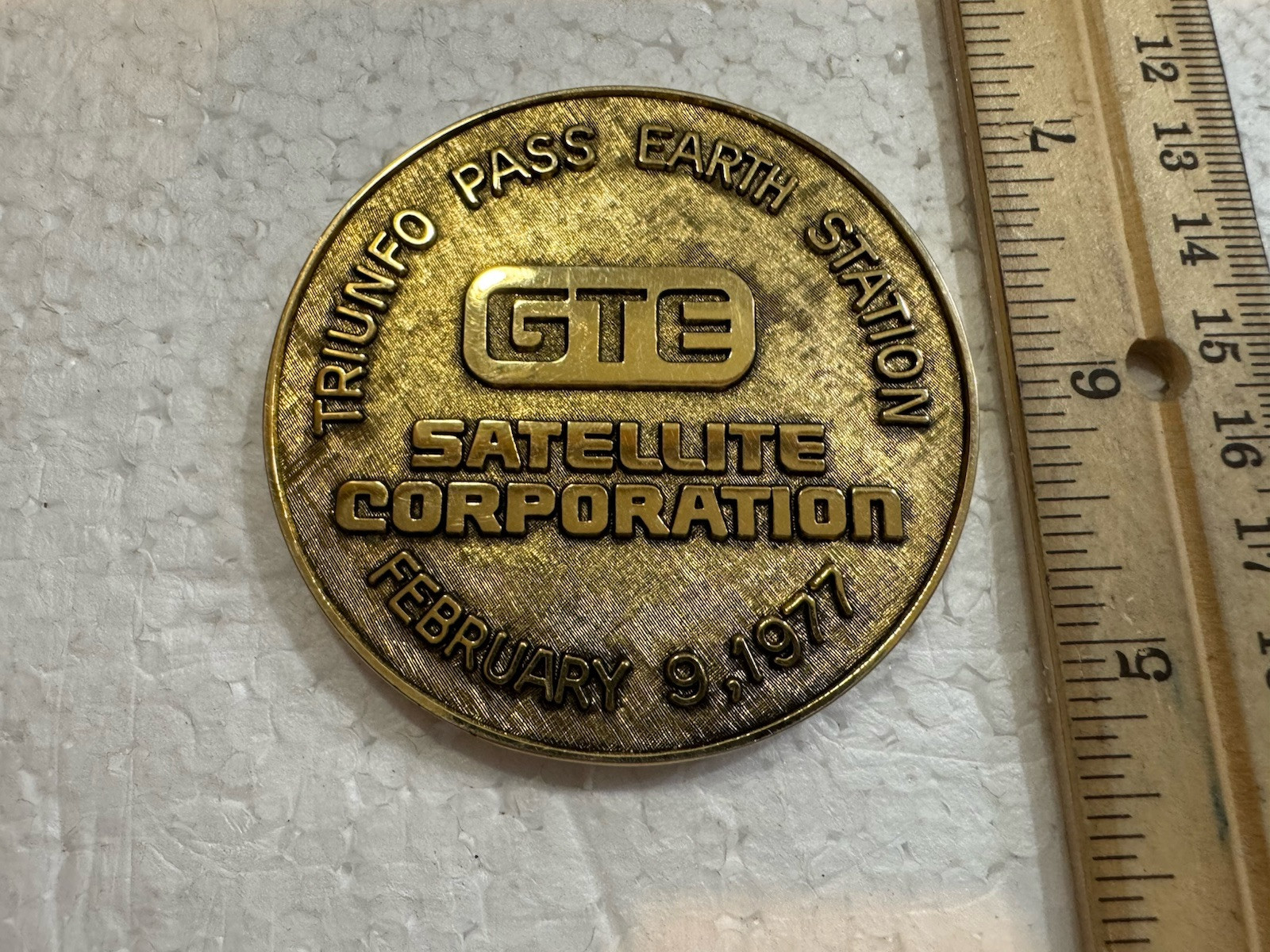 1977 GTE Satellite Corporation Commemorative Coin