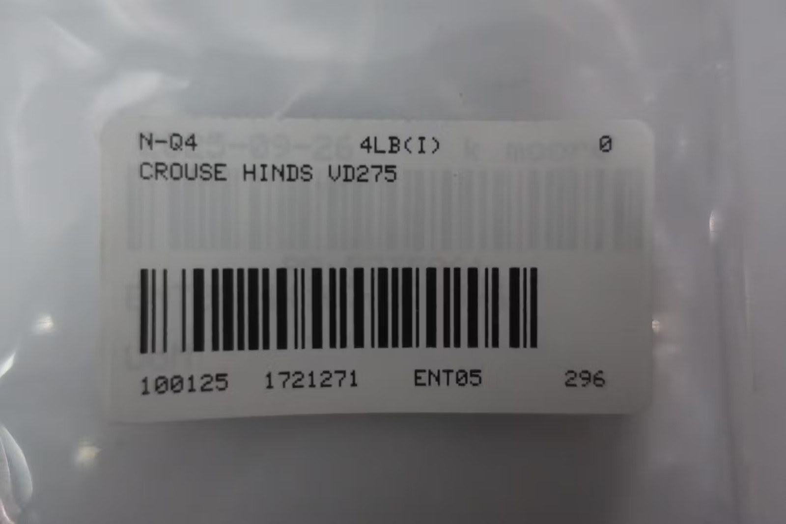 Crouse Hinds VD275 Incandescent Light Fixture