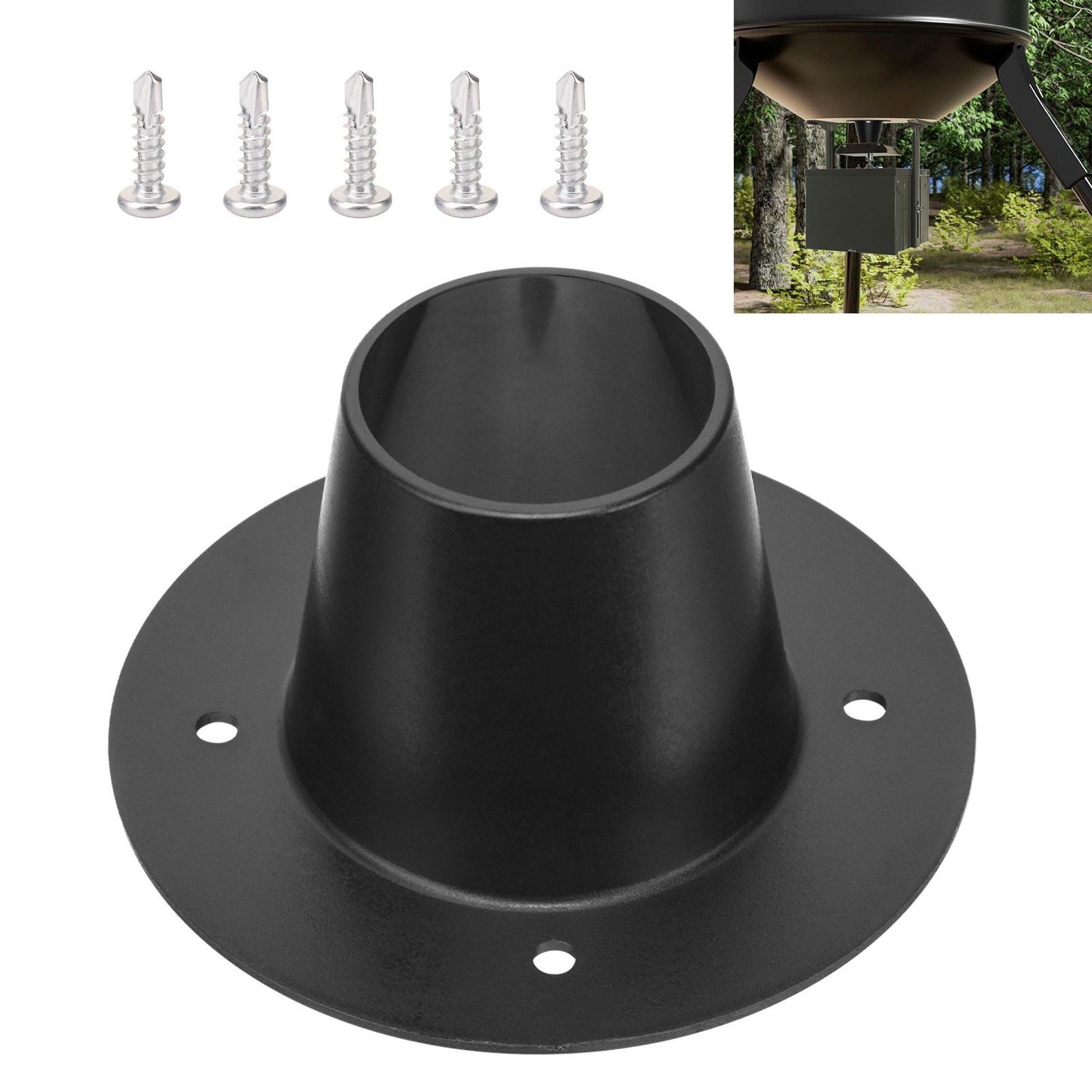 2" Drop Funnel for Deer Feeder, Versatile Funnel for Deer Feeder, Adopt Durab...