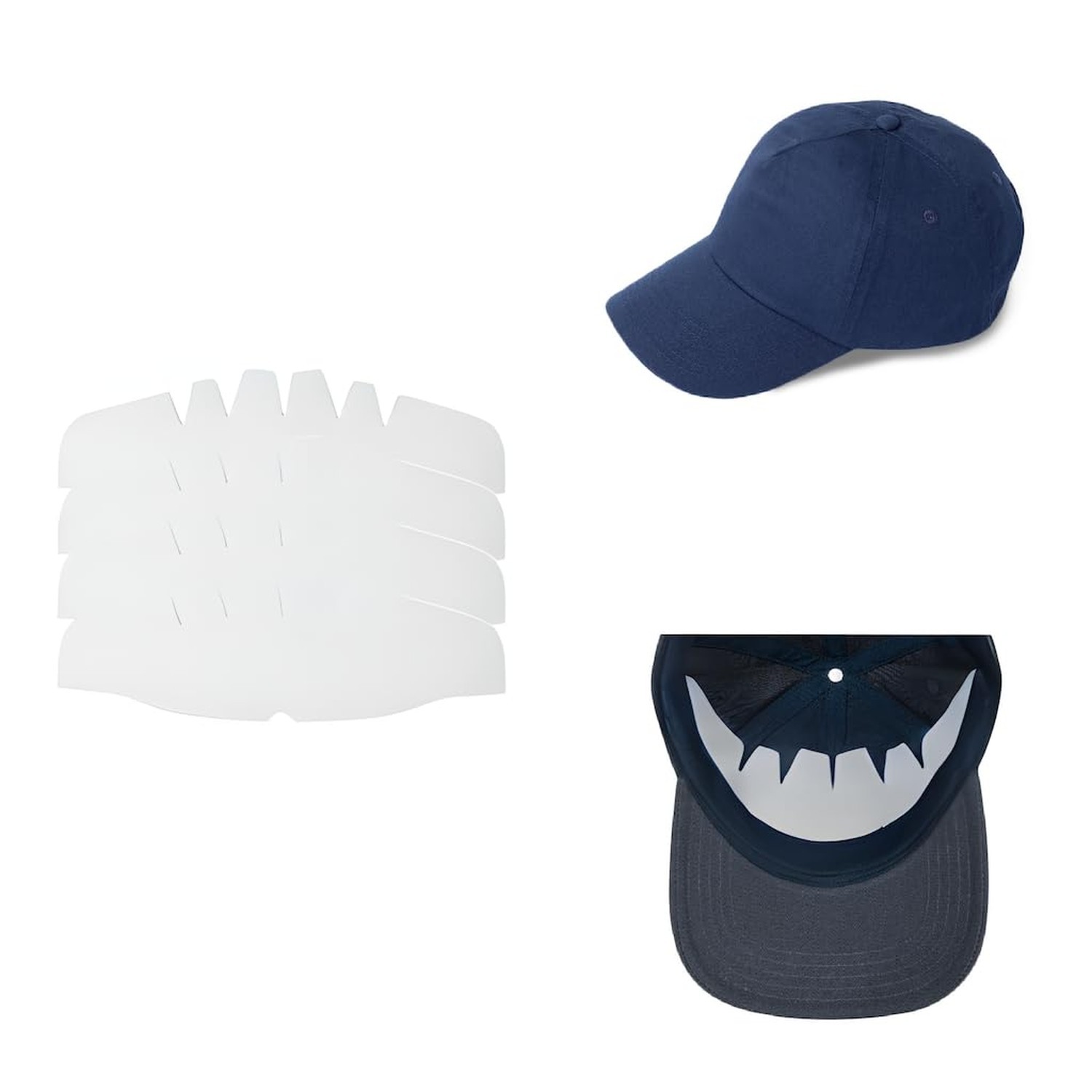 4Pk Foam Crown Shaper Inserts for Baseball Caps,Snapback Hats, Washable Reusa...