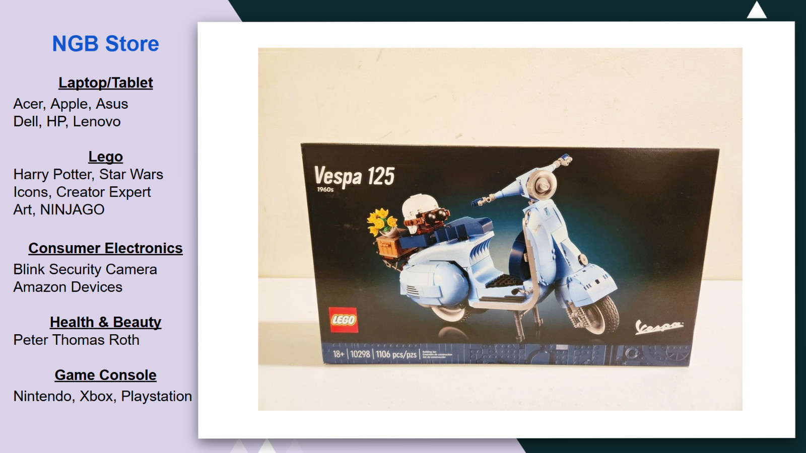 LEGO Icons Vespa 125 Model Building Kit, 10298, New, Sealed, US