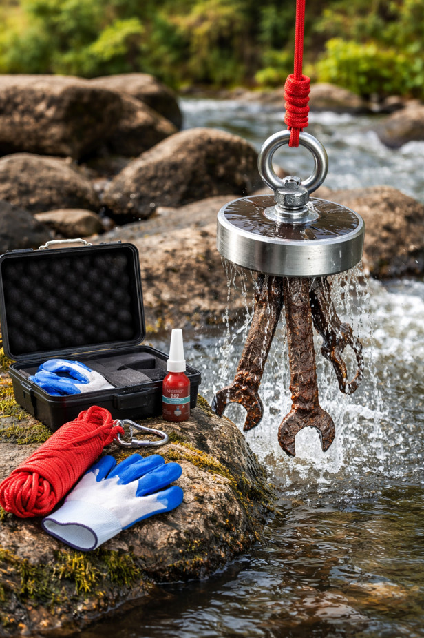 Magnet Fishing Kit 1000LB Pull Force Super Strong Neodymium Magnet Rope