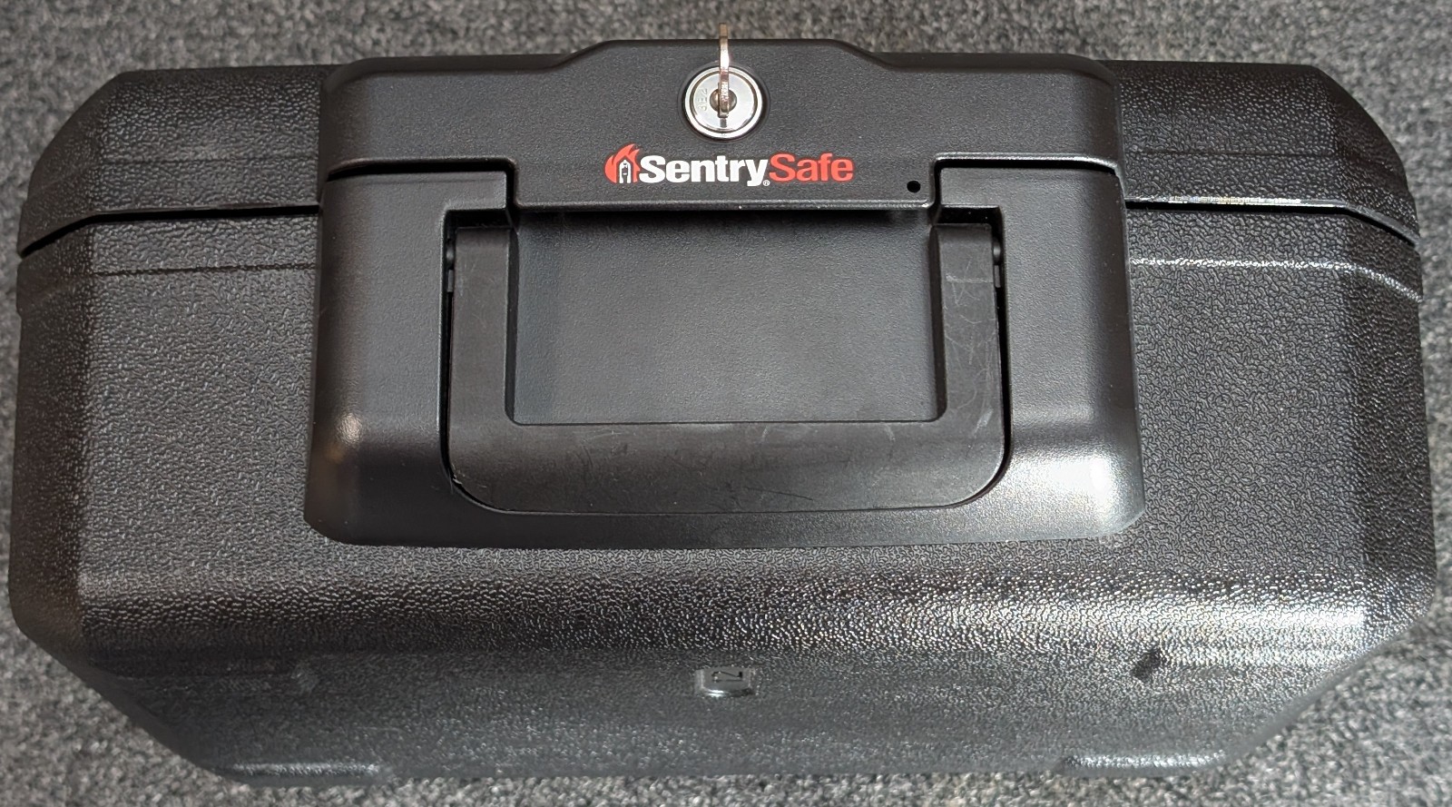 SentrySafe Fire-Resistant Box Safe with Key Lock - Black