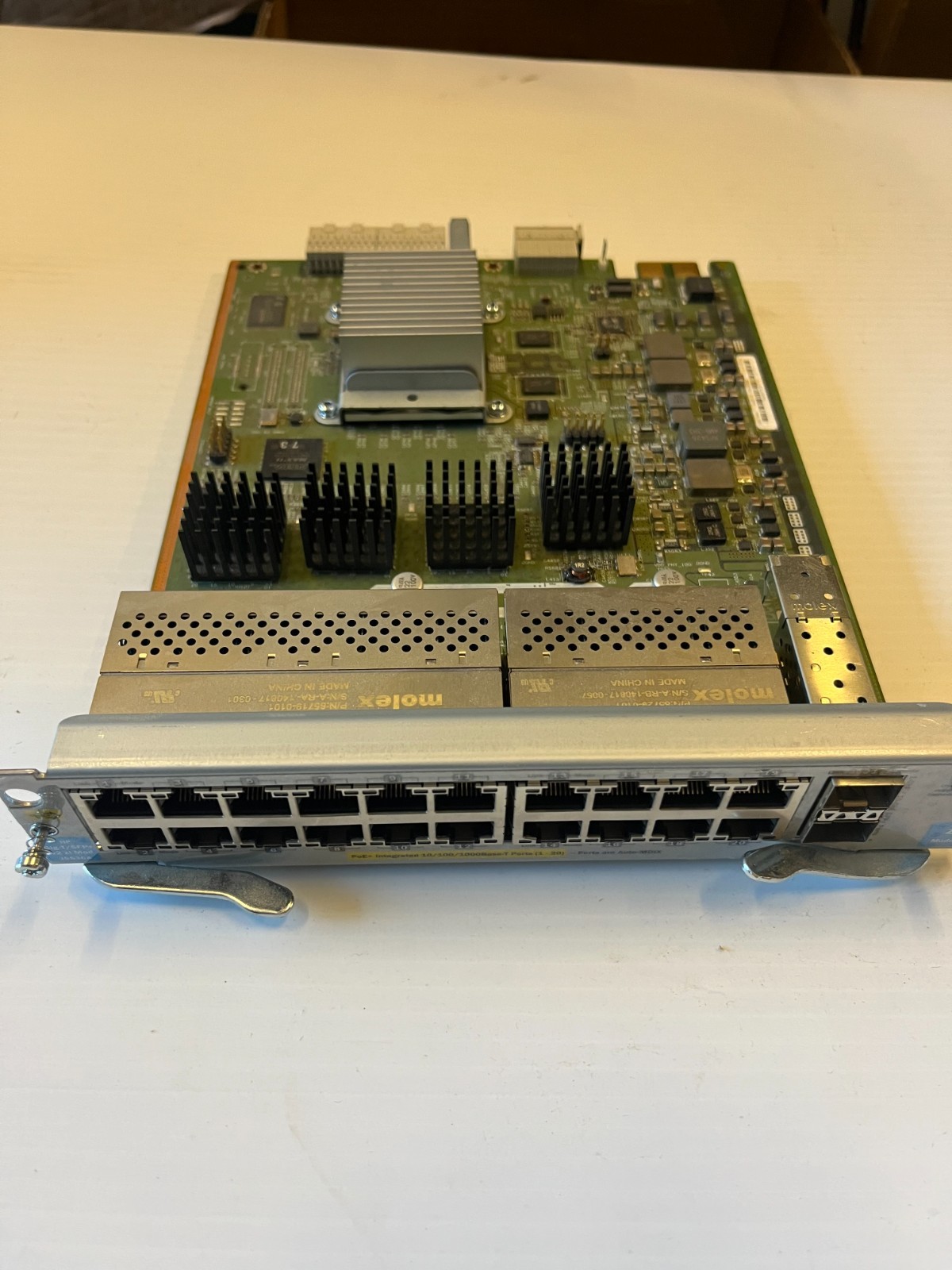 LOT OF 2 HP J9536A 20-port Gig-T PoE+/2-port 10GbE SFP+ v2 zl Network Module