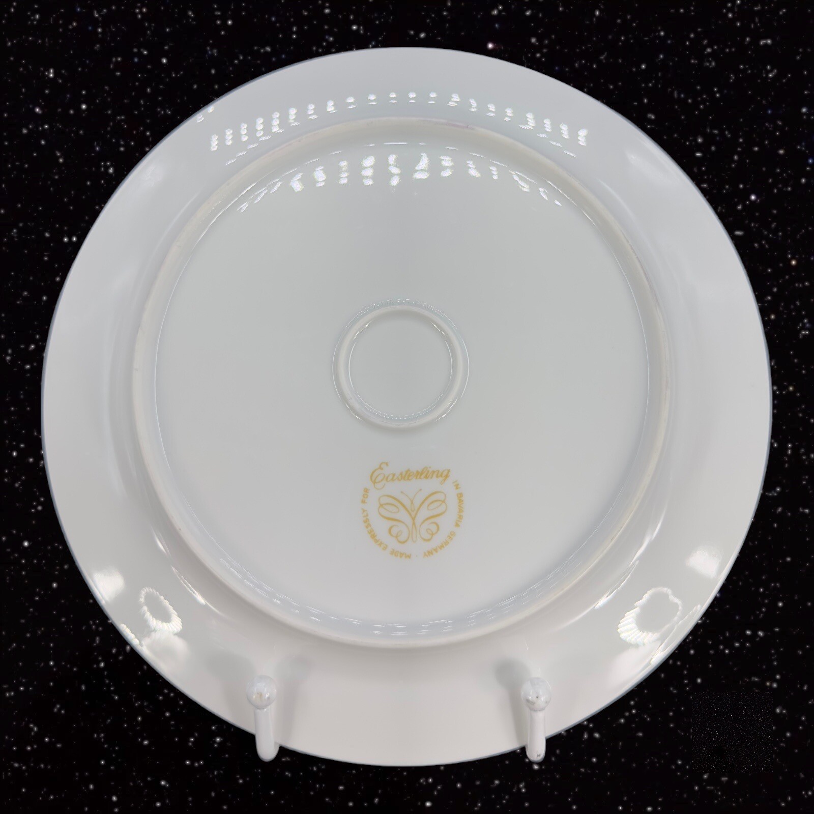 Vintage Easterling Plate Dish Set 5 Star Porcelain Ceramic Mid Century 8.25"W
