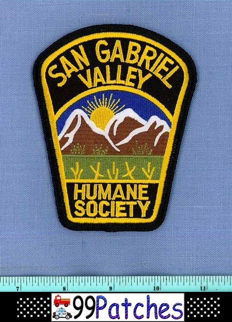 SAN GABRIEL VALLEY HUMANE OFFICER K9 CALIFORNIA Police Shoulder Patch DOG CAT 3E