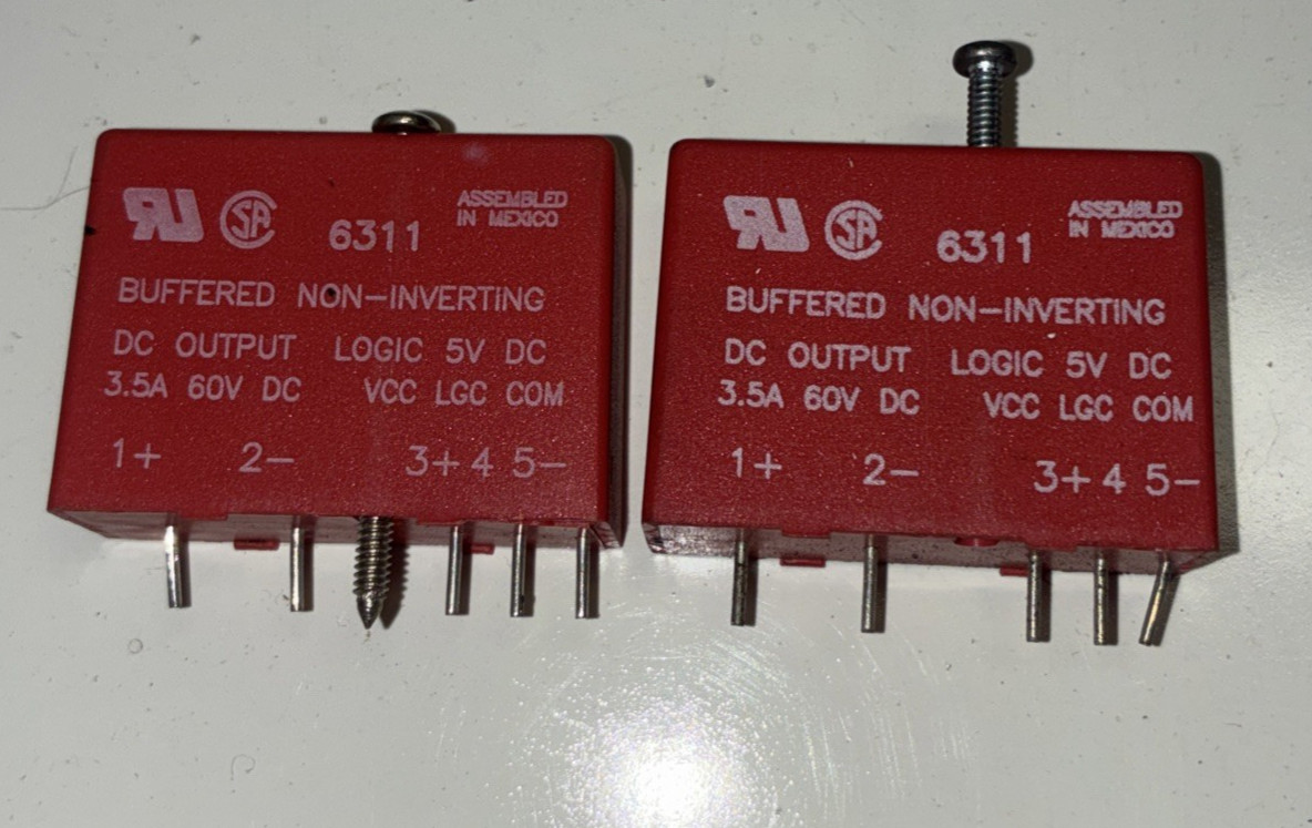 Lot of 2 Crydom 6311 Solid State Relay DC Output Modules 3.5A 60VDC Open Box