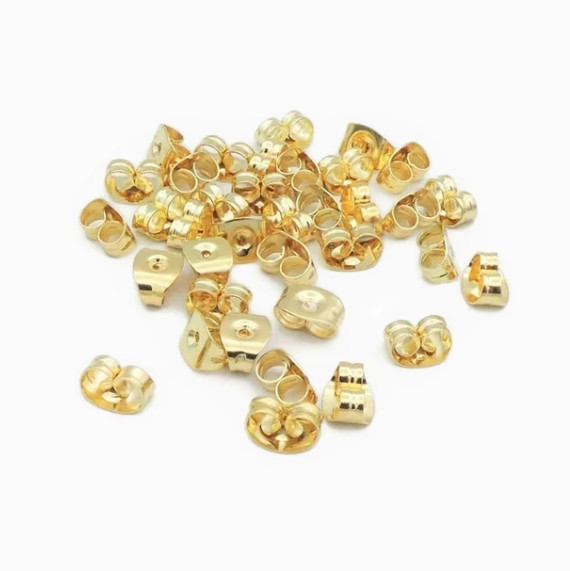 UnCommon Artistry 22Kt. Gold Plated Earring Backs (Earnuts) (100)