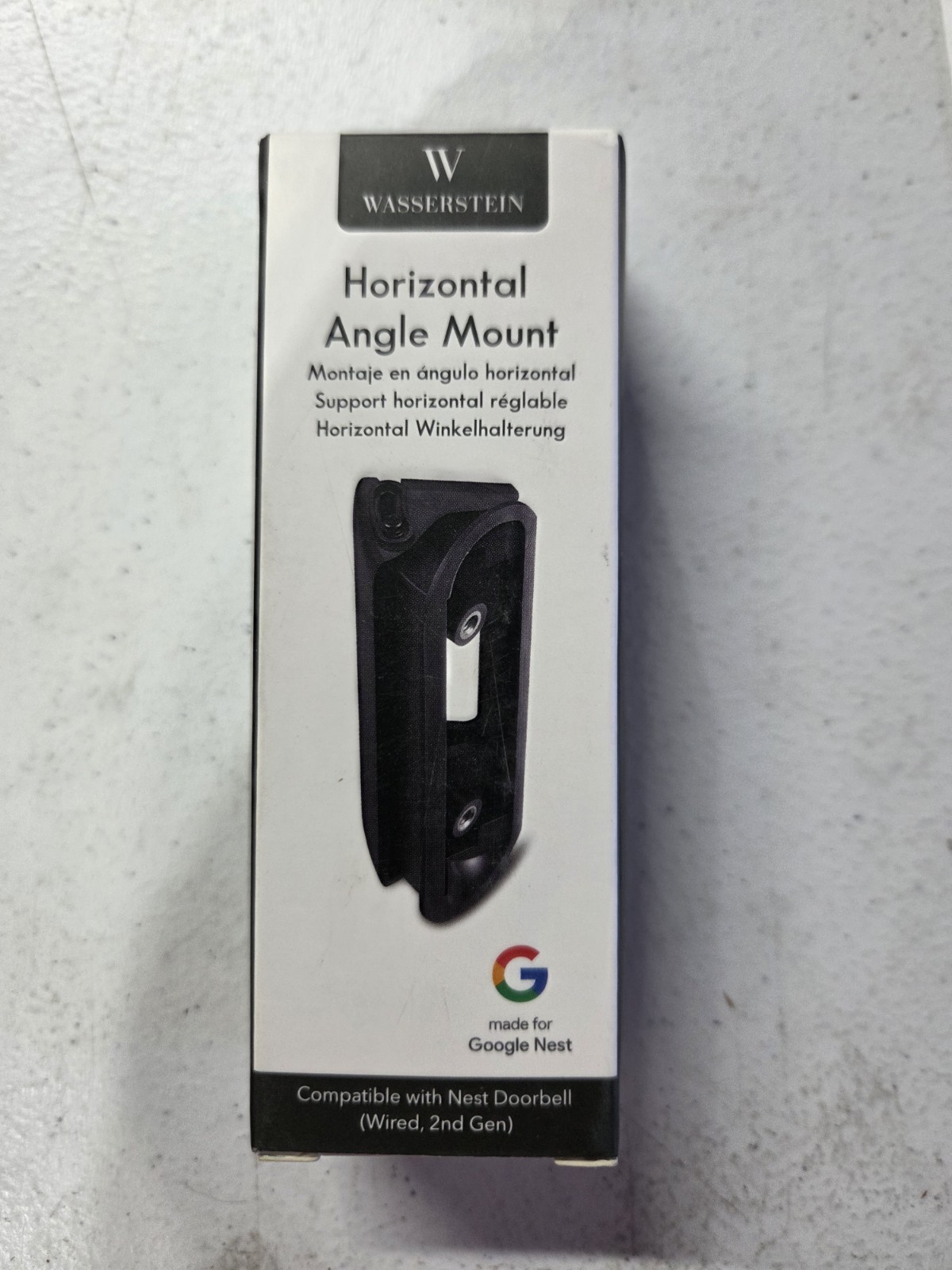 Wasserstein Horizontal Adjustable Angle Mount for Nest Doorbell (Wired,2nd Gen)