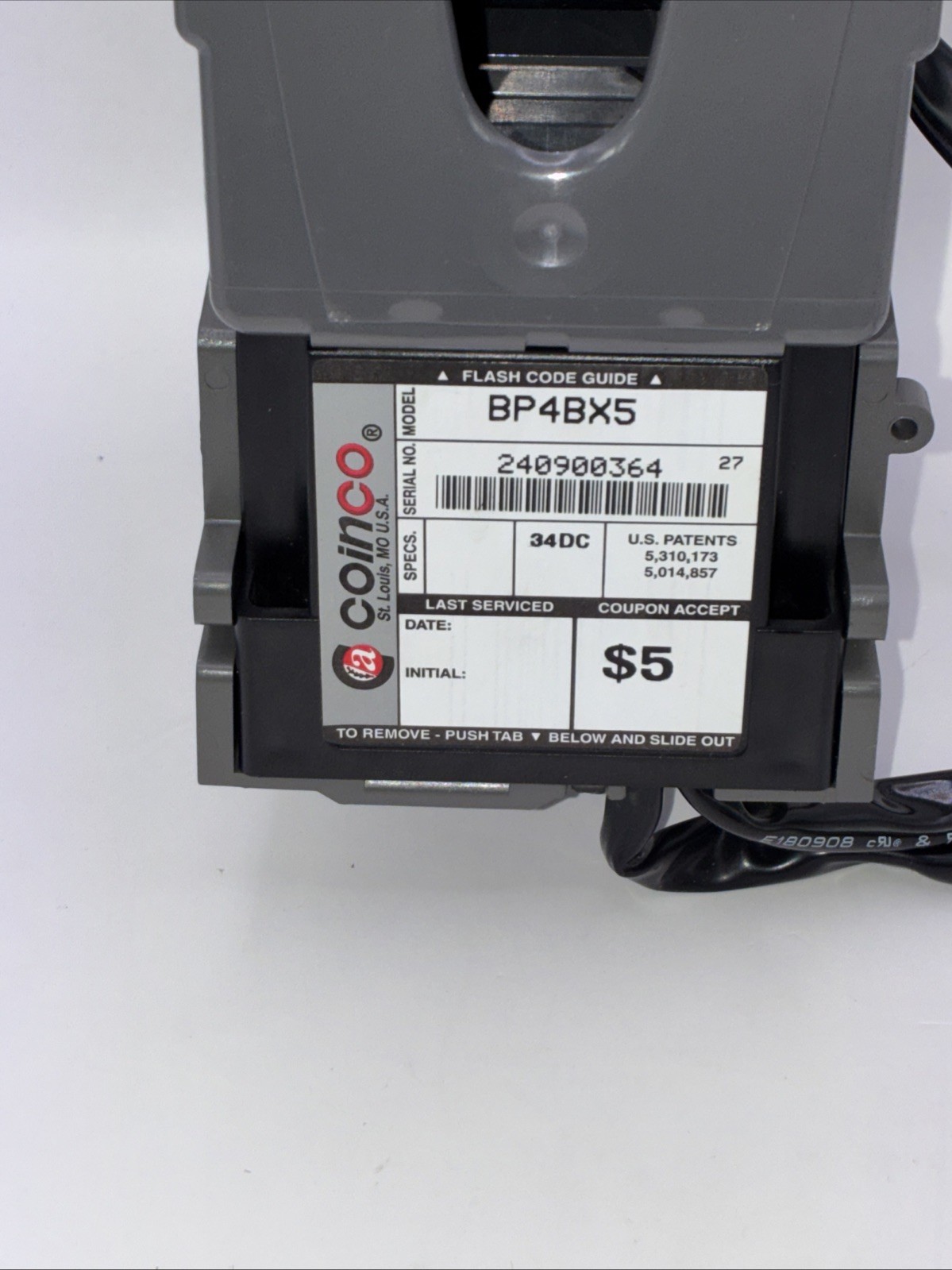 Coinco BillPro BP4BX5 Bill Acceptor Validator 34DC Vending Machine $5
