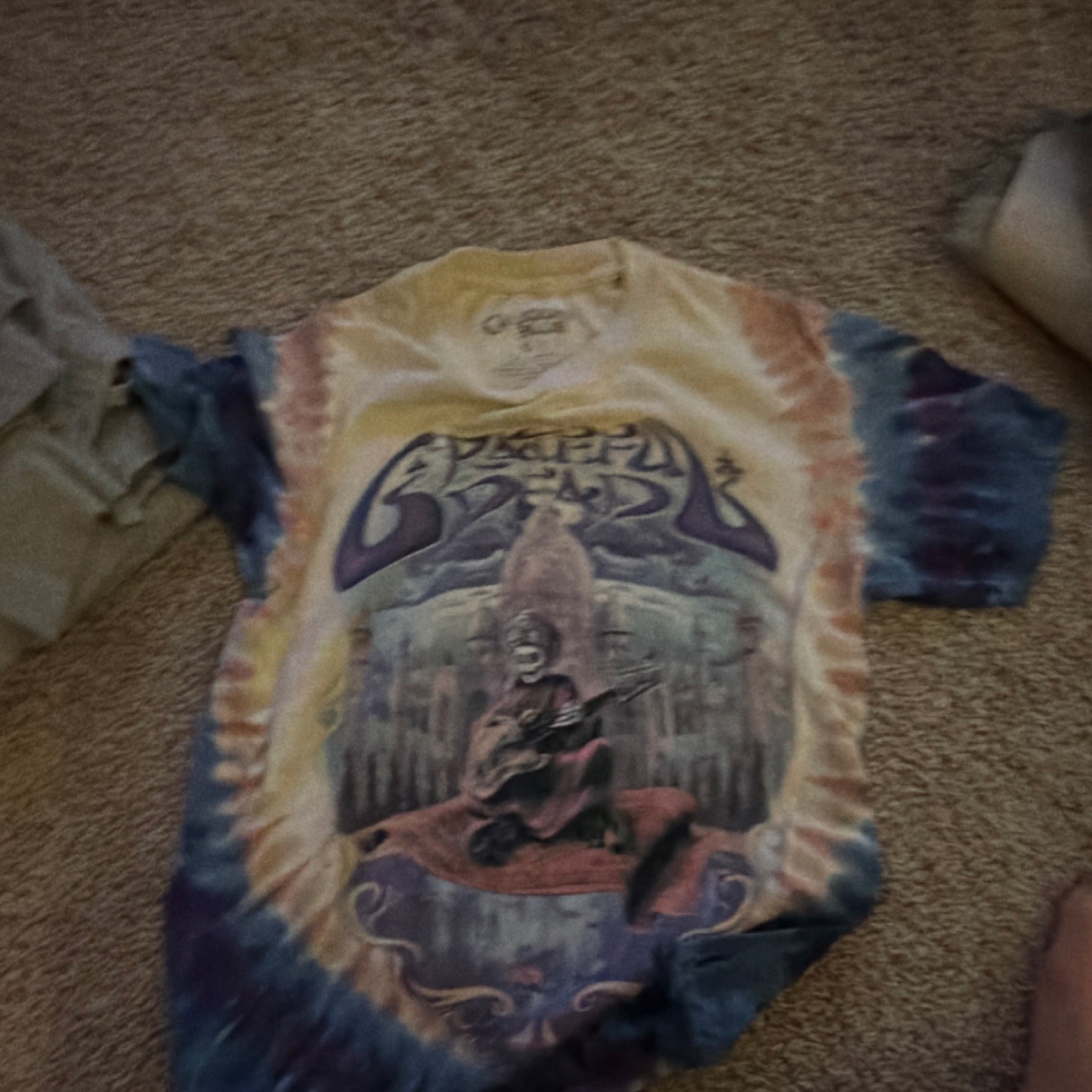 Liquid Blue Grateful Dead Tie Dye T-Shirt Rock & Pop Music Size S