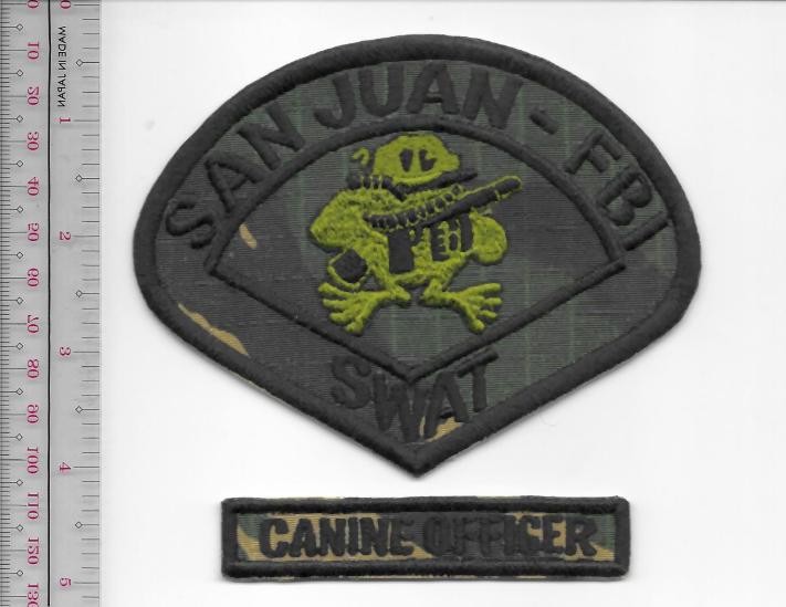 FBI K-9 Police Puerto Rico San Juan Field Office SWAT Team Canine Offi NO TARIFF