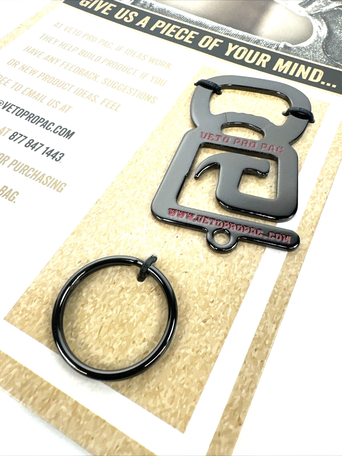 Veto Bottle Opener Keychain