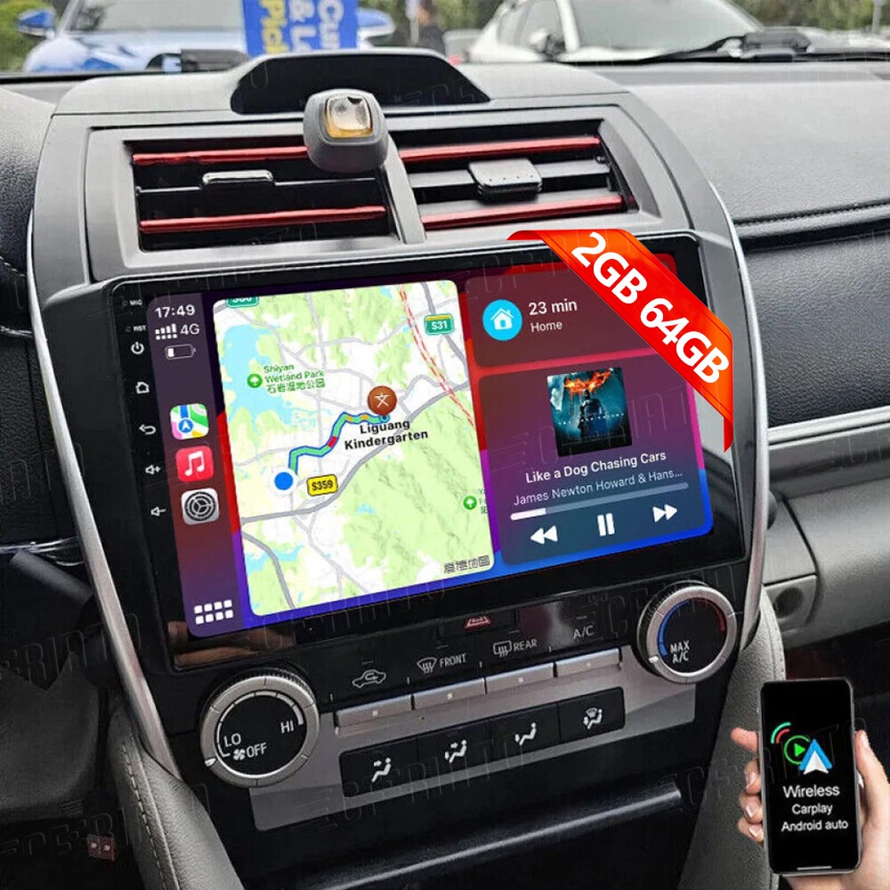 For 2012-2014 Toyota Camry 10.1" Android 15 Car Radio Stereo GPS Carplay 2G+64GB