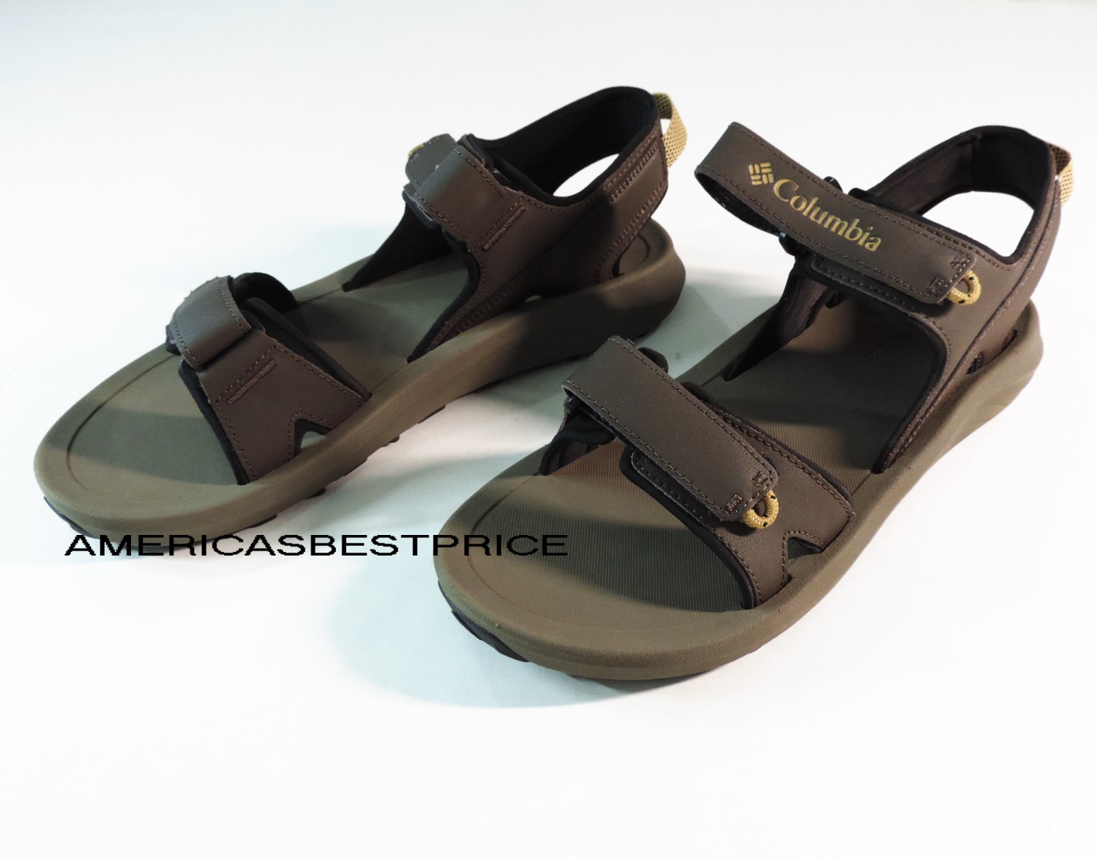 COLUMBIA NEW PORTAGE PASS 2 STRAP SANDAL MEN'S HIKING SANDAL SIZE 11.12 BROWN