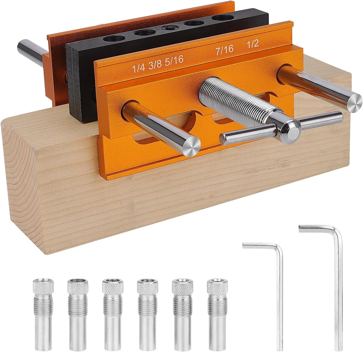 Self Centering Dowel Jig Kit Max 6.8'' Thick Timber Inch Woodworking Center
