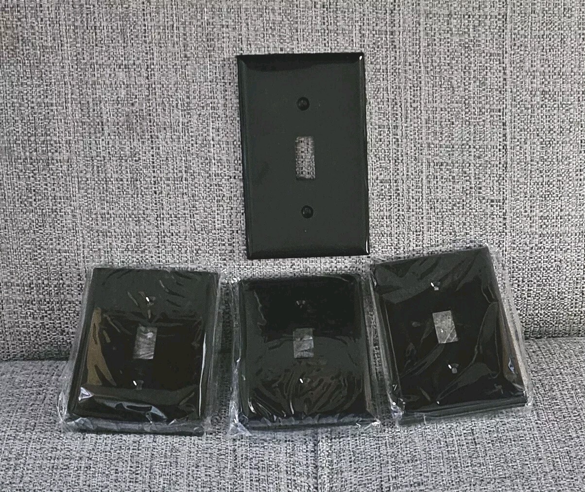 LOW SHIPPING Lot of 4 NEW EAGLE Toggel Light Switch PLATE BROWN #4134 USA 1985