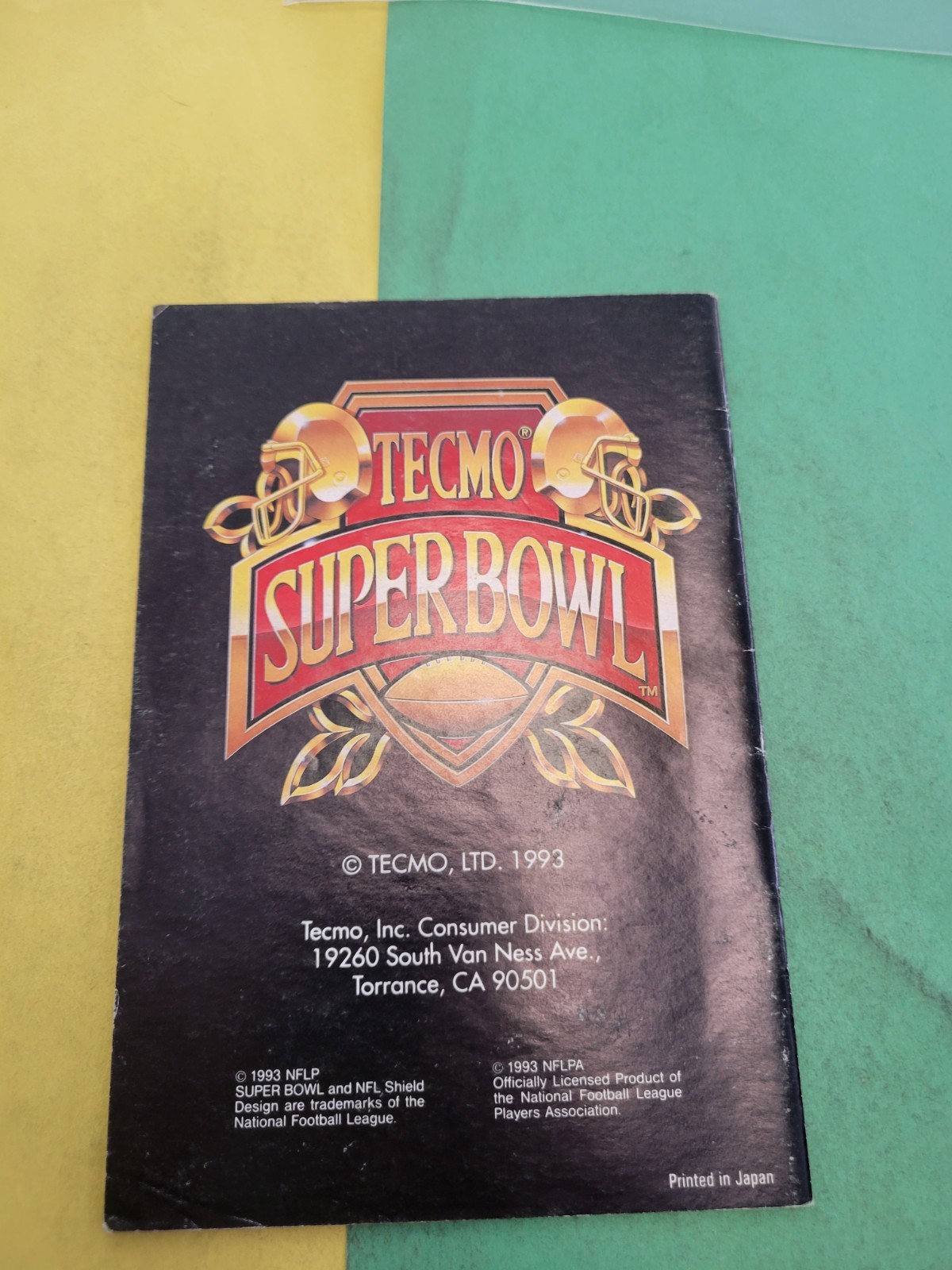 tecmo superbowl snes manual