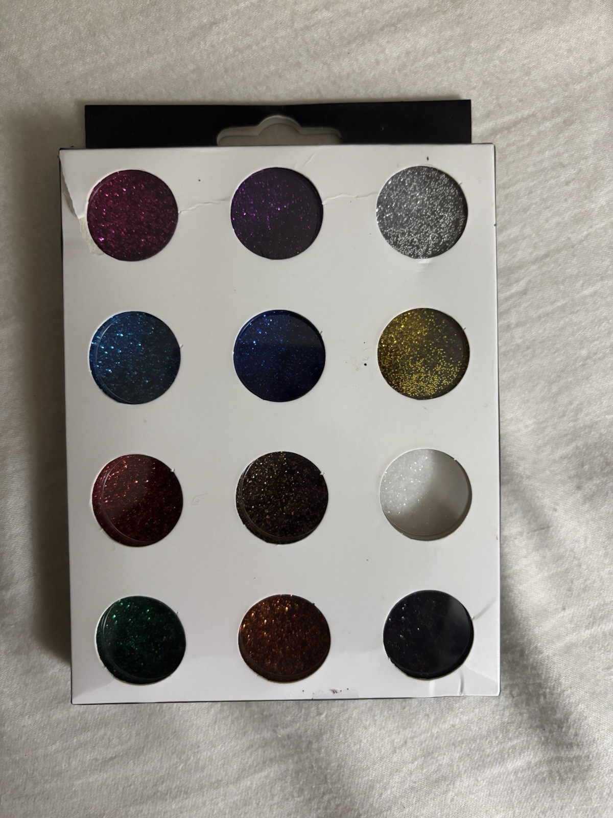 Multicolor Craft Glitter Set, 12 Jars, Valentine's Day Packaging