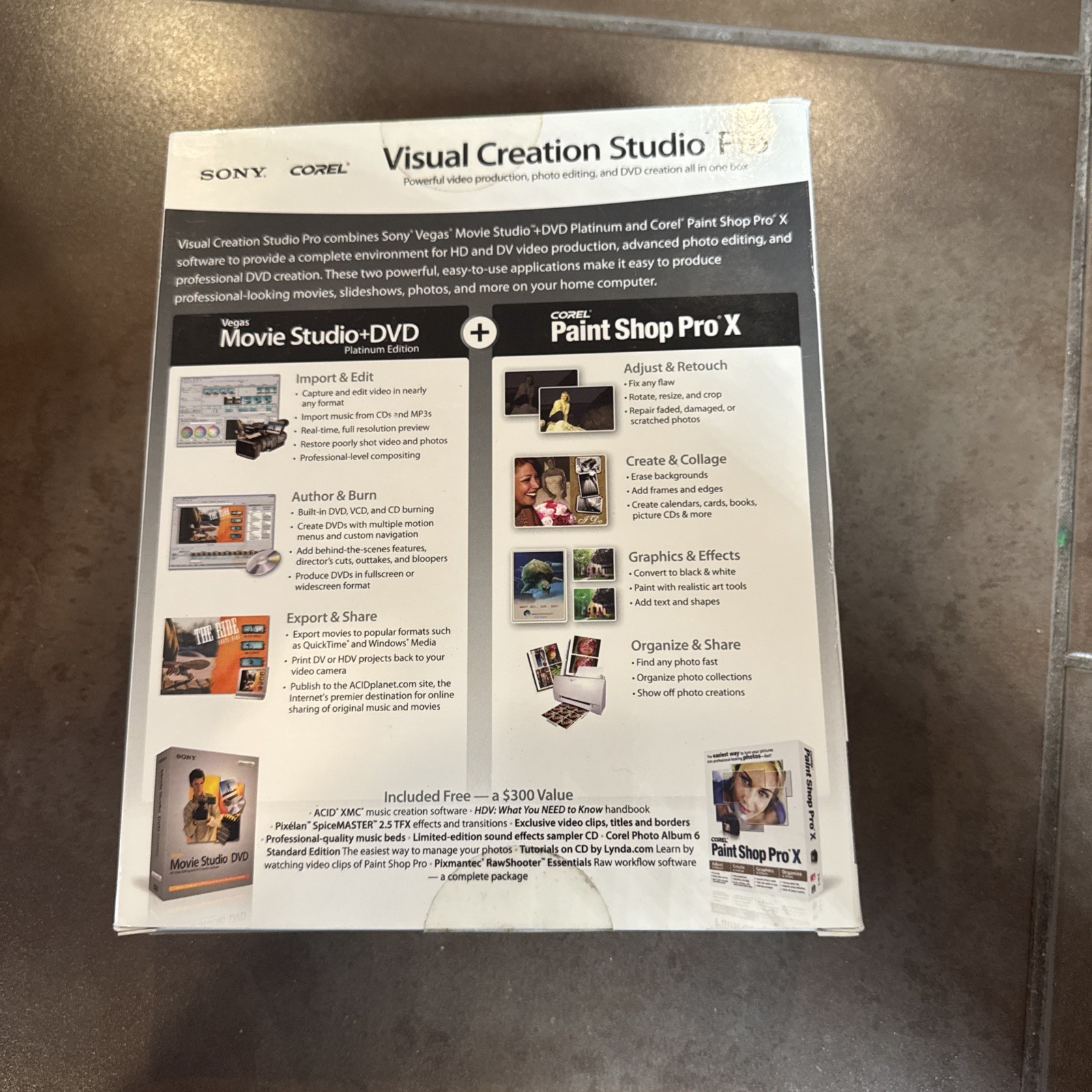 Corel Sony Visual Creation Studio Pro_Retail Box SEALED